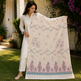 Pure Lawn Jacquard With Handmade Embroidery Chaddar