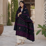 Pure Lawn Jacquard Handmade Embroidery Chaddar