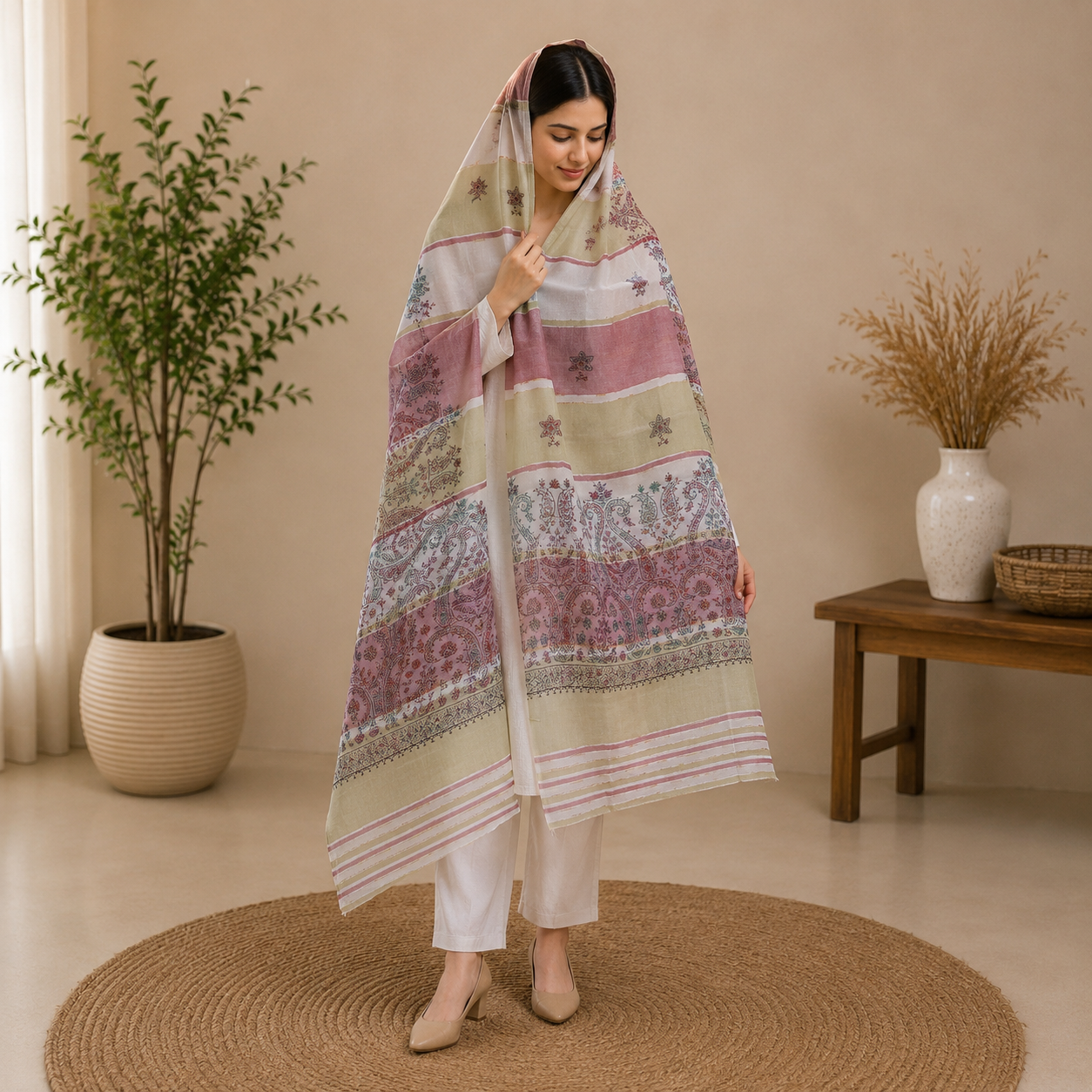 Pure Lawn Fancy 3D With Handmade Embroidery Chaddar