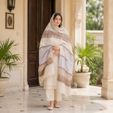 Pure Lawn Jacquard 3D Pattern Chaddar