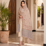 Summer Pure Lawn Fancy Border With Hand Embroidery and Mirror Work Chaddar