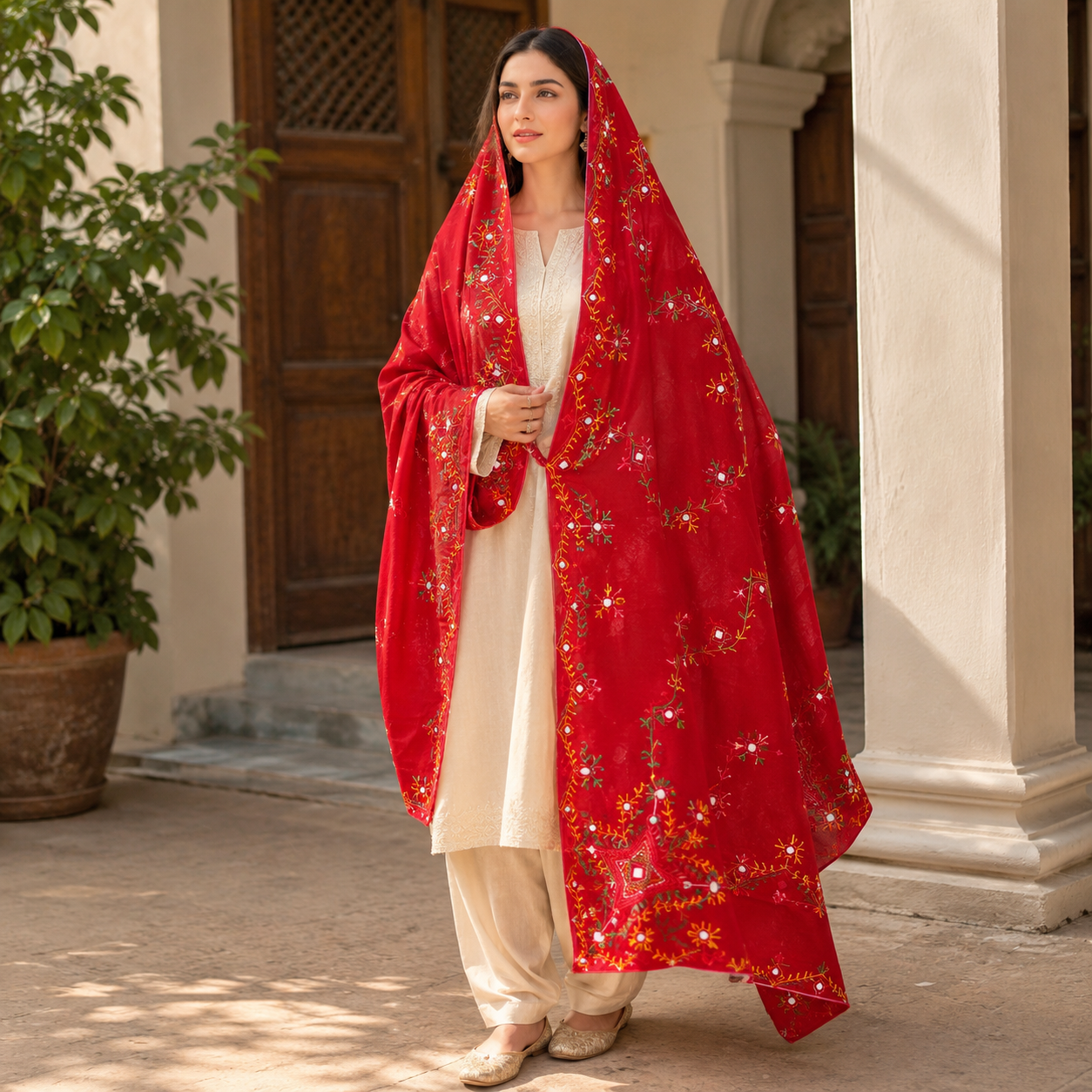 Summer Pure Lawn Hand Embroidery Chaddar