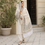 Pure Lawn Rangoli Border With Handmade Sui Print Embroidery Chaddar