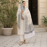 Pure Lawn Rangoli Border With Handmade Sui Print Embroidery Chaddar