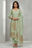Stuff Dhanak Wool Jacquard Embroidery Shirt And Plain Trouser With Jacquard Shawl 3PC Dress