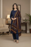 Stuff: Wool special Wool shirt and trouser Heavy indian multi colors jacquard Shawl With neckline 3PC Dress