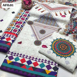 Stuff Viscose &nbsp;Digital Print Shirt, Printed Trouser Along With Chiffon Printed Dupatta 3pcs Dress