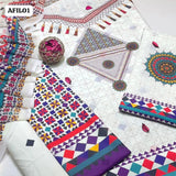 Stuff Viscose &nbsp;Digital Print Shirt, Printed Trouser Along With Chiffon Printed Dupatta 3pcs Dress