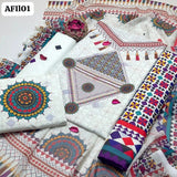 Stuff Viscose &nbsp;Digital Print Shirt, Printed Trouser Along With Chiffon Printed Dupatta 3pcs Dress