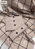 Stuff Khaadi Khaddar Plain Shirt And Plain Trouser with Self Lining Check Jaal Shawl 3PC Dress