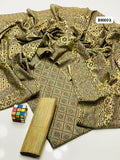 Stuff Soft Khaddar All Over Chunri Print Shirt And Soft Khaddar Chunri Print Dupatta With Self lining Trouser 3PC Dress