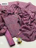 Stuff Soft Khaddar All Over Chunri Print Shirt And Soft Khaddar Chunri Print Dupatta With Self lining Trouser 3PC Dress