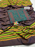 Stuff Khaddar Gala Panel Pakka Mirror Embroidery Shirt And Plain Trouser With Rangoli Embroidery Shawl 3PC Dress