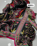 Stuff Shamoz Silk All Over Digital Print Shirt And Trouser With Silk Diigital Print Dupatta 3PC Dress