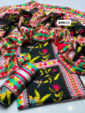 Stuff Shamoz Silk All Over Digital Print Shirt And Trouser With Silk Diigital Print Dupatta 3PC Dress