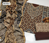 Stuff Jamawar Kashmiri wool Gala Daman Shirt, Wool Trouser Along With Jamawar Kashmiri Wool Full Shawl3 Pcs Dress &nbsp;Very Beautifull Artical