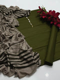 Stuff Pure Dhanak Plain Shirt Wd Dhanak Plain Trouser &nbsp;Along Wd Pashmina Velvet Border Shawl &nbsp;3PC Dress
