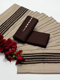Stuff Pure Dhanak Plain Shirt Wd Dhanak Plain Trouser &nbsp;Along Wd Pashmina Velvet Border Shawl &nbsp;3PC Dress