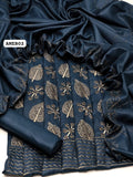 Stuff Dhanak Wool All Over Embroidery + Daman Embroidery Patch Shirt And All Over Embroidery Dhanak Wool Shawl With Plain Trouser 3PC Dress