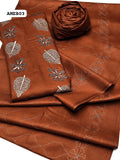 Stuff Dhanak Wool All Over Embroidery + Daman Embroidery Patch Shirt And All Over Embroidery Dhanak Wool Shawl With Plain Trouser 3PC Dress