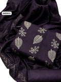 Stuff Dhanak Wool All Over Embroidery + Daman Embroidery Patch Shirt And All Over Embroidery Dhanak Wool Shawl With Plain Trouser 3PC Dress