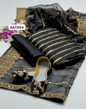 Stuff Organza Front 9MM Jall Embroidery Shirt And Masoori Trouser With 9MM Sequence Dupatta 3PC Dress