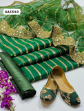Stuff Organza Front 9MM Jall Embroidery Shirt And Masoori Trouser With 9MM Sequence Dupatta 3PC Dress