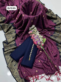 Stuff Marina Plain Shirt And Trouser Including Neckline With Marina Jacquard Border Beautiful Shawl 3PC Dress