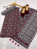 Stuff Cotton Ajrak Shirt And Dupatta WIth Trouser 3PC Dress