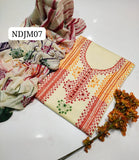 Stuff Pure lawn 100/100 Handmade Afghani Gala Baul Botiq Style Neat Work Shirt And Plain Trouser With Chiffon Crush Tye And Dye Dupatta 3Pc Dress