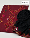 Stuff Lawn Cotton 9MM Sindhi Embroidery Shirt And Lawn Cotton EMbroidery Trouser 2PC Dress