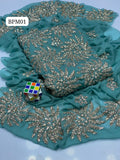 Stuff Chiffon LCD Gotta All Over Jaal Embroidery Work SHirt Back Boti Jaal WIth LCD Gotta 4 Border Work Dupatta 2PC Dress