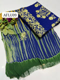 Stuff Soft Lawn &nbsp;Gotta Work &nbsp;Bunch Boti Daman Shirt, Embroided Trouser Along With Chiffon Tye&amp;Dye Gotta Work Dupatta3pcs Dress