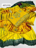 Stuff Soft Lawn &nbsp;Gotta Work &nbsp;Bunch Boti Daman Shirt, Embroided Trouser Along With Chiffon Tye&amp;Dye Gotta Work Dupatta3pcs Dress