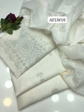 Stuff Paper Cotton Aplic Patti Gala Front Boti Shirt, Along With Paper Cotton Tarkashi &nbsp;Embroided Dupatta 2pcs Dress