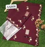 Stuff Swiss lawn 2 Sided Border Embroidery jall Chaddar