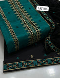 Stuff Cotton Xross Stich Front FullDaman Embroidery Shirt ANd Trouser WIth Chiffon Embroidery Dupatta
