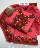 Stuff Lawn Cotton Aari Work Shirt And Aari Work Trouser With Chiffon Aari Work Dupatta 3PC Dress