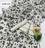Stuff Khaddi Lawn Plain Shirt Plain Trouser Along With Block Print Khaddi Lawn Dupatta 3pcs Dress🥻