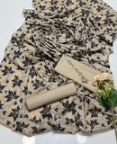 Stuff Khaddi Lawn Plain Shirt Plain Trouser Along With Block Print Khaddi Lawn Dupatta 3pcs Dress🥻