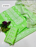 Stuff Soft Lawn 9MM Gala Daman &nbsp;Bail Shirt, Embroided Trouser Along With Chiffon 4 Sided Border &nbsp;Dupatta 3pcs Dress
