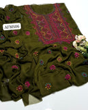 Stuff Bember crinkle Balochi Gala Front Boti Jaal With Original mirror work &nbsp;Shirt, Along with Bember Crinkle &nbsp;Embroided Dupatta 2pcs Dress