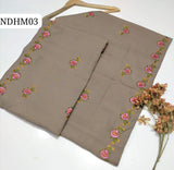 Stuff Swiss Lawn Rashim Flower 2 Sided Border Embroidery Jall Ladies Shawl