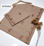 Stuff Swiss Lawn Rashim Flower 2 Sided Border Embroidery Jall Ladies Shawl