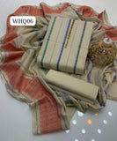 Stuff Soft Cotton Full Jacquard Work Shirt And Plain Trouser With Jacquard Work Dupatta 3PC Dress