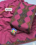 Stuff Summer Cotton Neck panel Embroidery With Tussle Shirt And Embroidery Trouser 2PC Dress