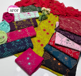 Stuff Soft Lawn chawal Front Jaal Shirt, Embroided Contrass Trouser Along With Chiffon Contrass Dupatta &nbsp;3pcs Dress