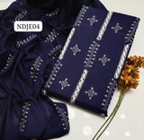 STuff Pure Lawn 100/100 Handmade Tarkashi Pakka jall Style Neat Work Shirt ANd Plain Trouser With Lawn Embroidery Dupatta 3PC Dress
