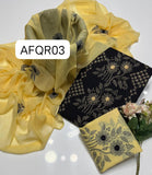 Stuff Soft Lawn chawal Front Jaal Shirt, Embroided Contrass Trouser Along With Chiffon Contrass Dupatta &nbsp;3pcs Dress