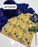 Stuff Soft Lawn chawal Front Jaal Shirt, Embroided Contrass Trouser Along With Chiffon Contrass Dupatta &nbsp;3pcs Dress